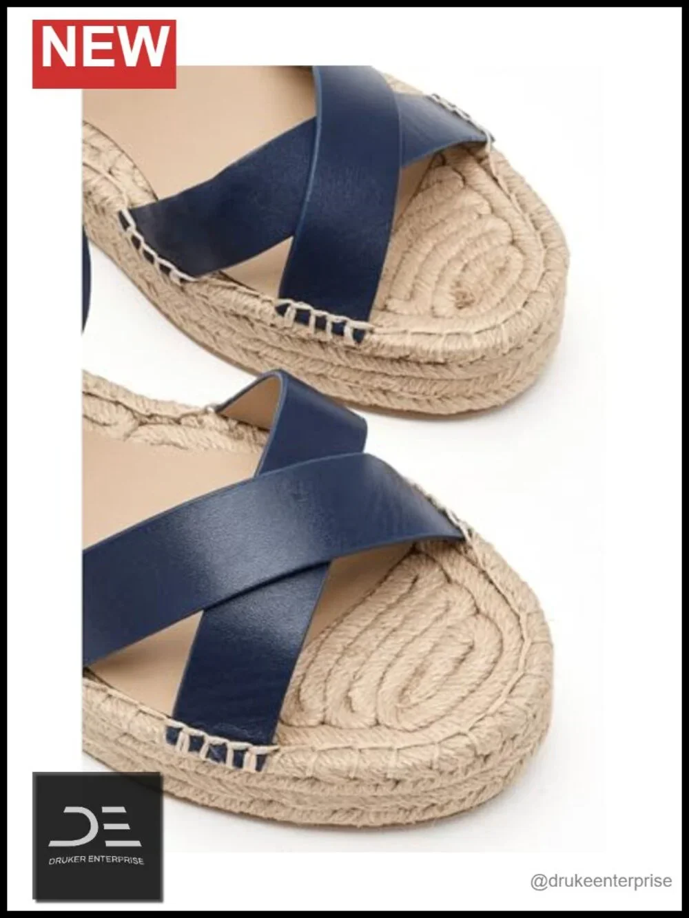 Espadrille Platform Sandals Leather Crisscross Buckle Heels